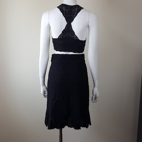 Anthro Leifs Dottir Eyelet Lace and Pleated Skirt - Picture 2 of 8